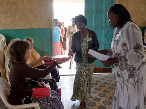 Each lady received a Bible and some gifts from Texas. We had Bibles in 3 languages.